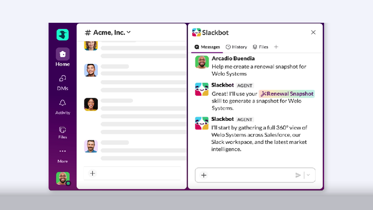 Visual representation of Slackbot AI skills automating repeatable tasks and enabling consistent workflows across teams