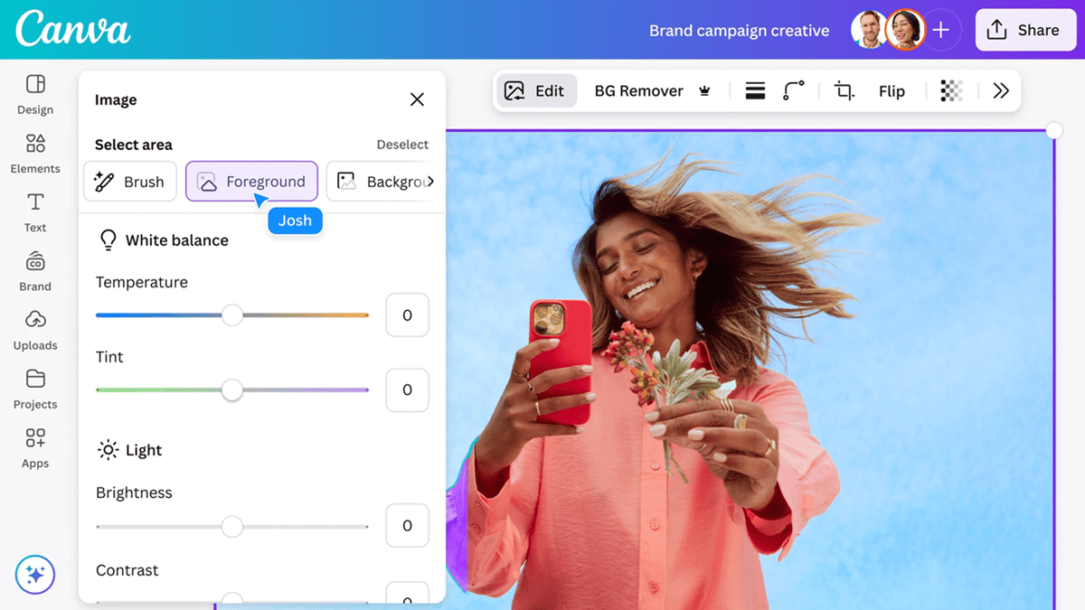 Canva’s new Photo Editor integrates directly into Canva’s Visual Suite, eliminating the need for external tools.