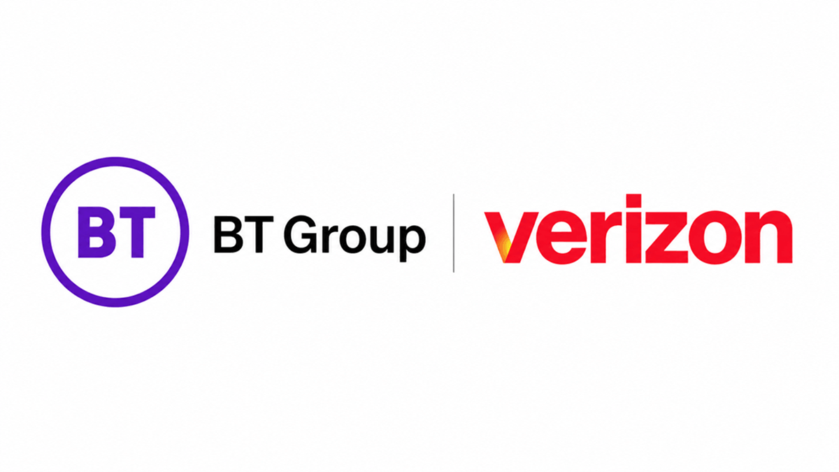 BT Group and Verizon logos displayed side by side on a clean white background, representing their international enterprise joint venture