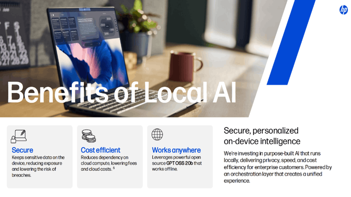 Benefits of Local AI - Image provided by HP