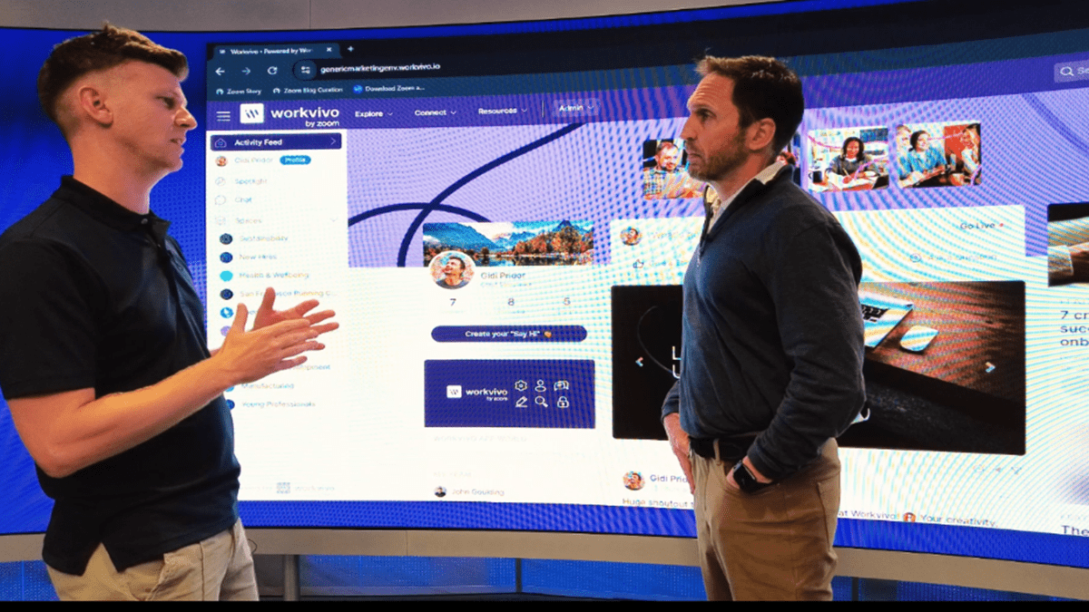 Craig Durr and Joe Darrer discussing Workvivo as a core part of Zoom’s evolving platform