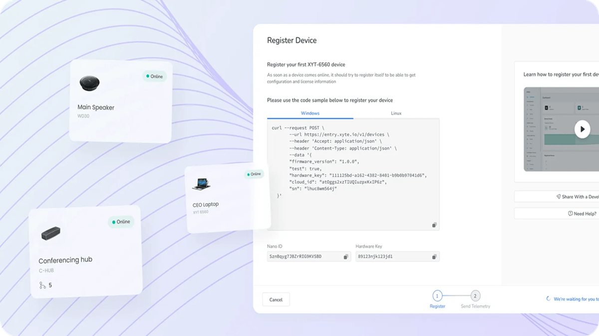 Xyte’s Universal Device APIs enables users to easily control any device supported by Xyte.