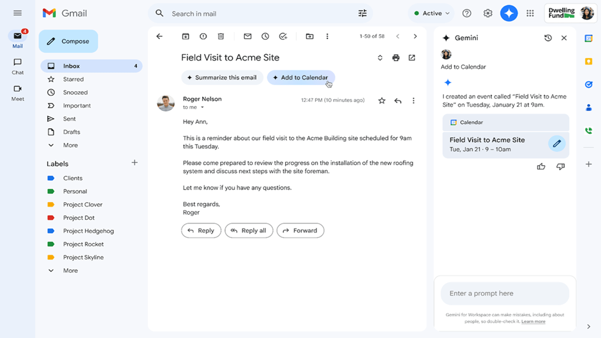 Gmail’s updates focus on boosting productivity with AI-driven Contextual Smart Replies and streamlined event creation.