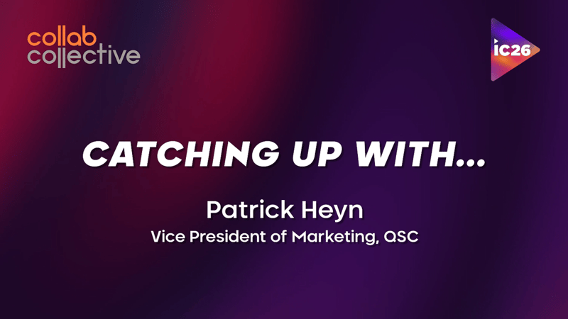 Craig Durr catches up with Patrick Heyn, Vice President of Marketing at Q-SYS, live at InfoComm 2026