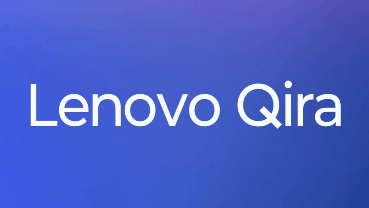 The text “Lenovo Qira” over a gradient violet background