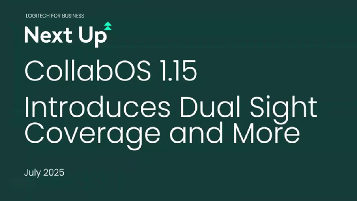 “Next Up CollabOS 1.15 Introduces Dual Sight Coverage and More” text over a dark green background