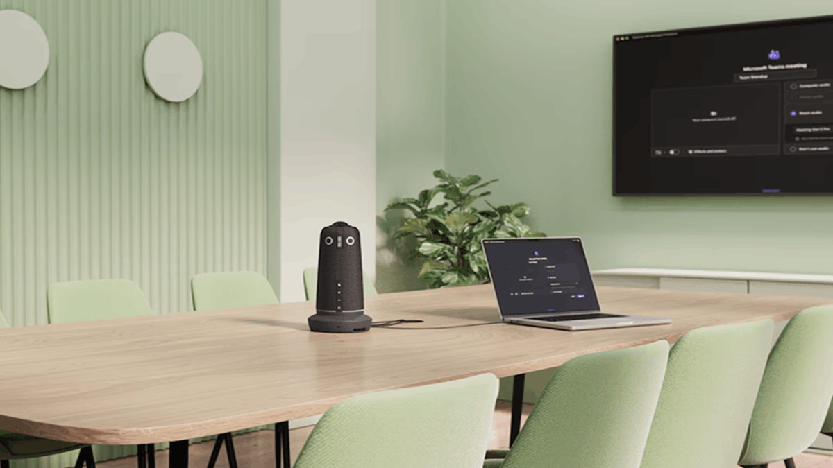 Meeting Owl 5 Pro deployed in a conference room with single-cable BYOD connectivity and display integration