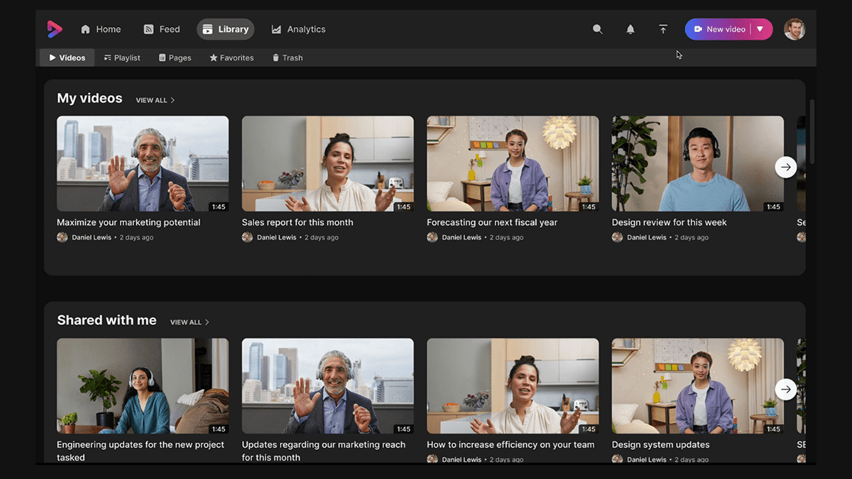 AI-generated Vidcast feature showcasing various uploaded presentations into narrated videos