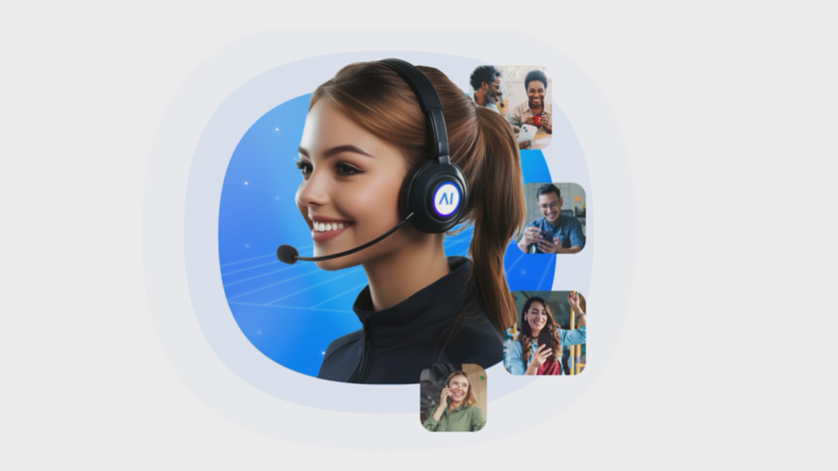 An AI-powered contact center agent illustration representing enterprise adoption of Agentic AI for modern customer experience