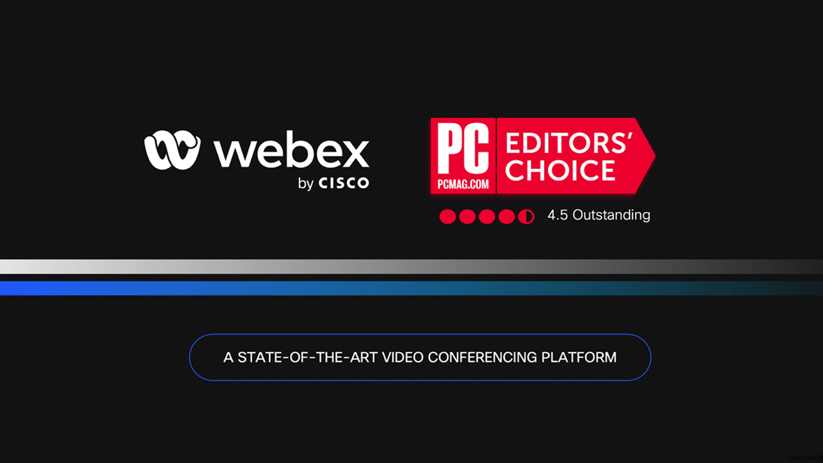 Webex Suite has been named the Best Video Collaboration Software of 2025 in PCMag’s prestigious Editor’s Choice Awards.