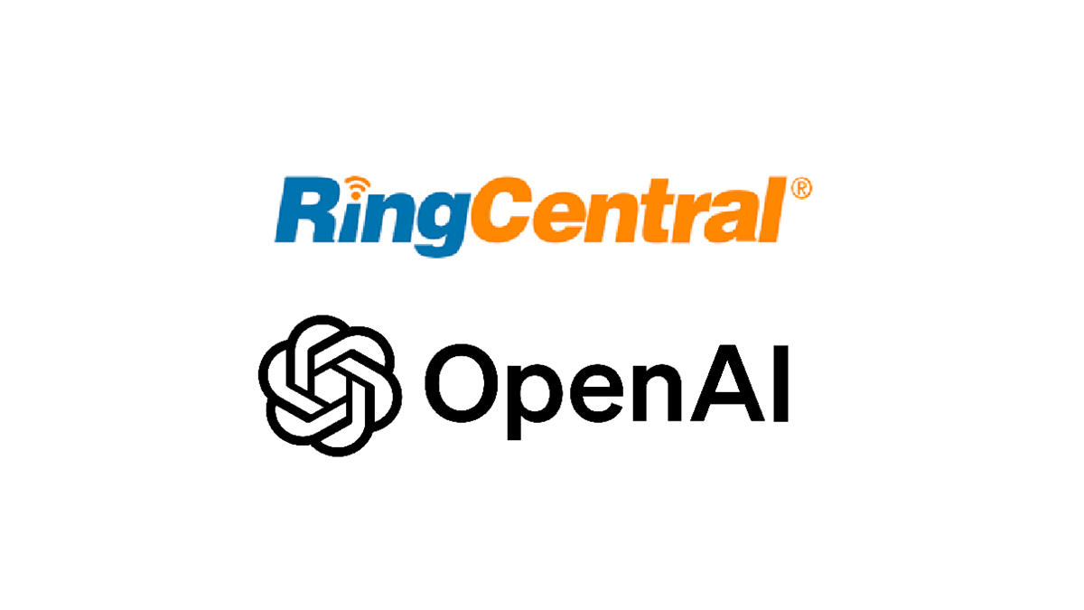 RingCentral and OpenAI’s logos on a white background