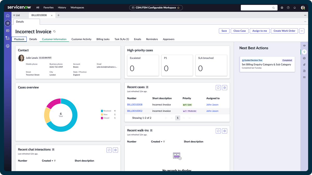 ServiceNow Customer Service Management offers a centralized platform for Unified Experience.