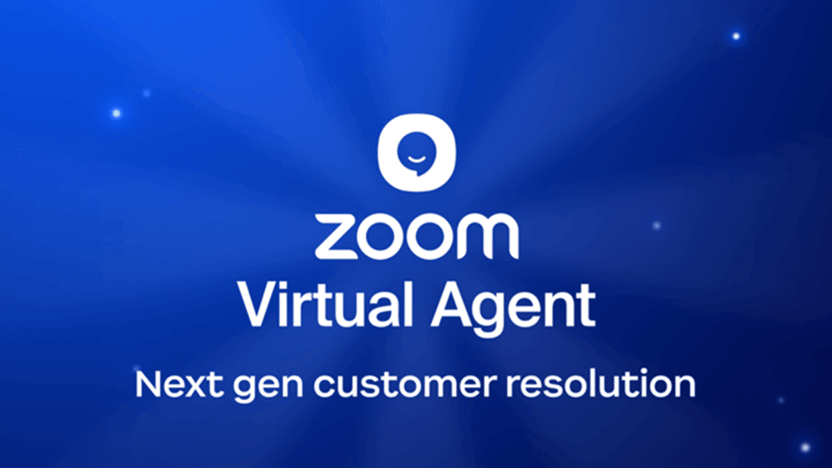 Zoom Virtual Agent 3.0 interface graphic highlighting next-generation AI-powered customer resolution