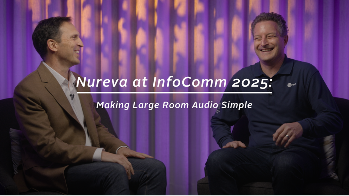 Craig Durr talks with James Rempel, VP of Products at Nureva Inc., at InfoComm 2025