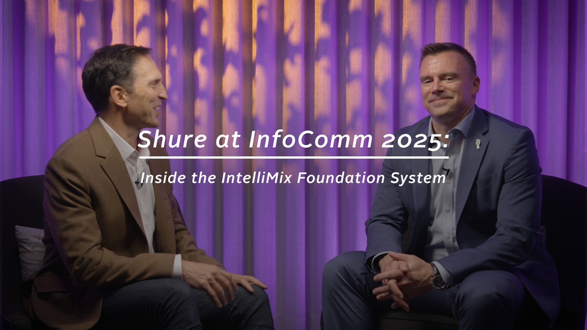 Craig Durr talks with Sean Bowman, Associate Vice President of North America Sales at Shure