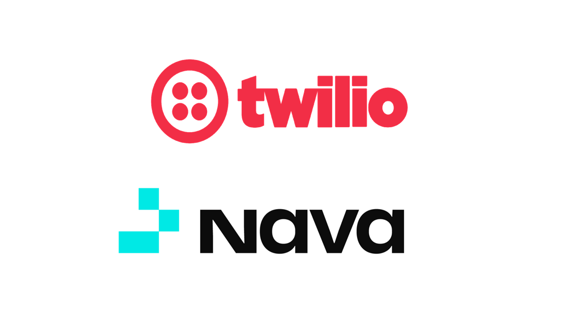 Twilio and Nava’s logos over a white background