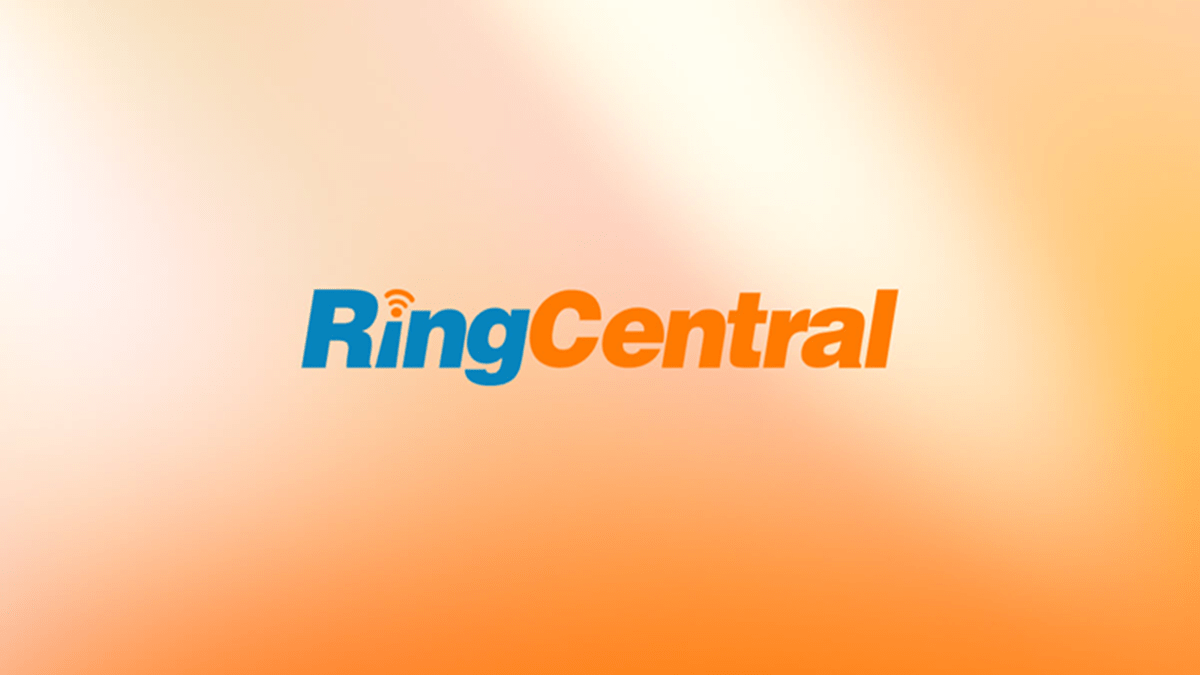 RingCentral logo over an orange background