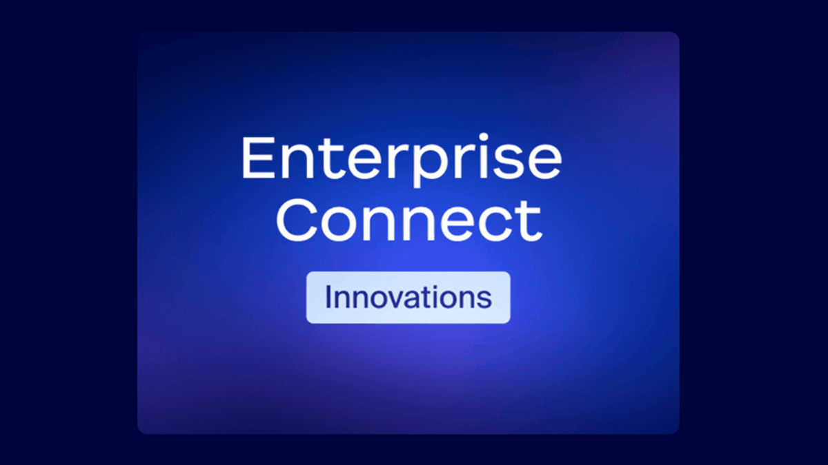 Enterprise Connect Innovations banner on a blue gradient background with centered text and a highlighted label reading “Innovations”