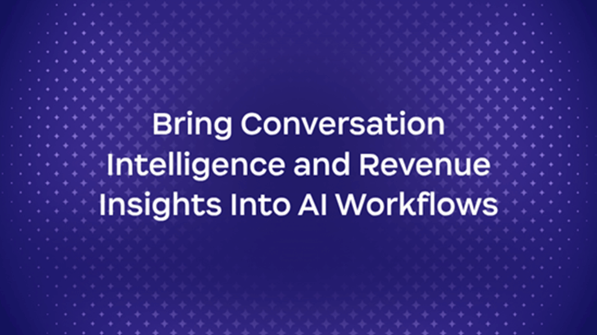 Zoom Revenue Accelerator graphic highlighting conversation intelligence for AI workflows